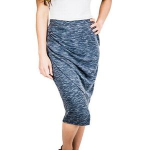 ANTHRO / MAEVE / RUCHED MIDI SKIRT